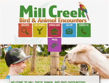 Tablet Screenshot of millcreekbirdpark.co.nz